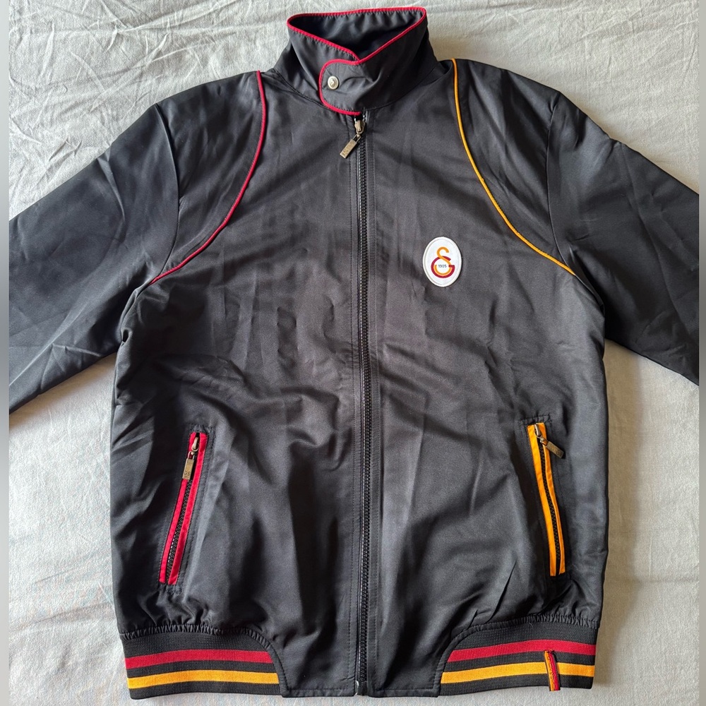 GSSTORE Men's Black, Red, and Yellow bomber Jacket